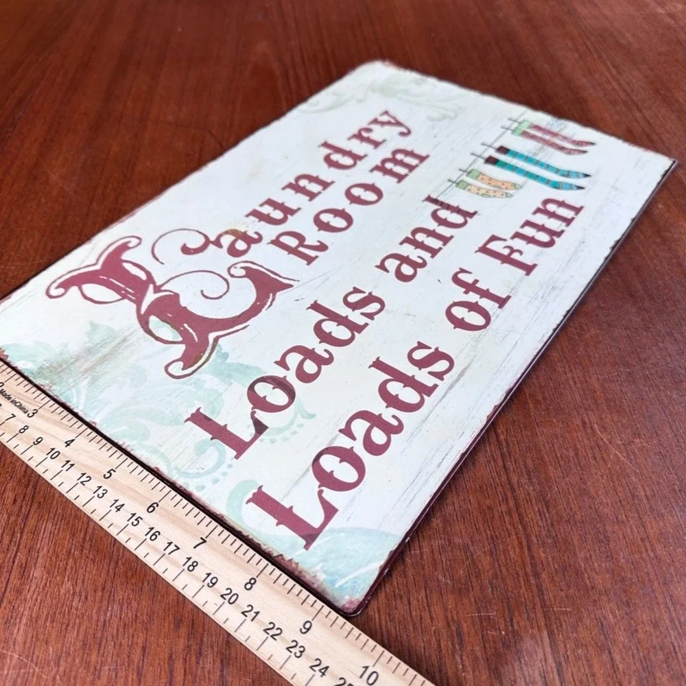 Unbranded Laundry Room Metal Sign Loads of Fun Multi Color‎ Excellent Farmhouse